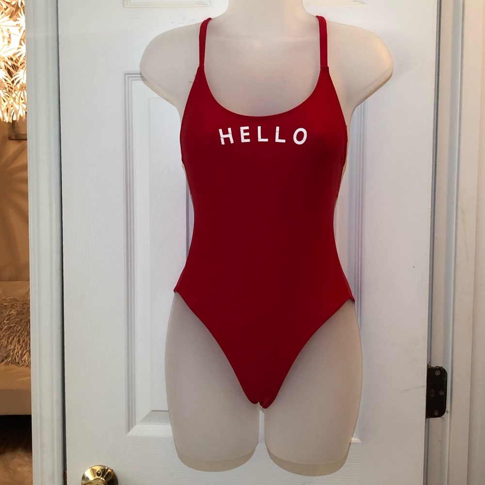 Forever 21 1 Piece Red Bathing Suit